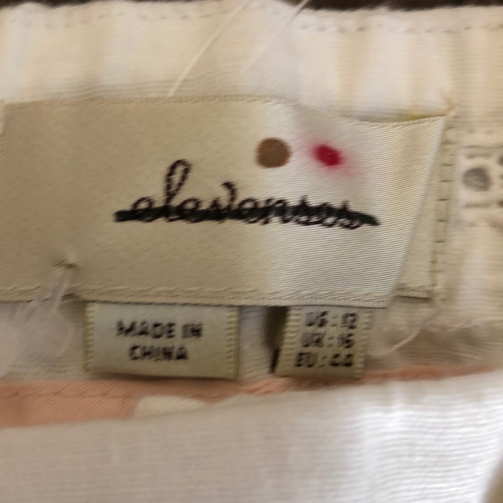 Anthropologie Linen Cotton Crochet Cut Out Flare - Picture 7 of 8